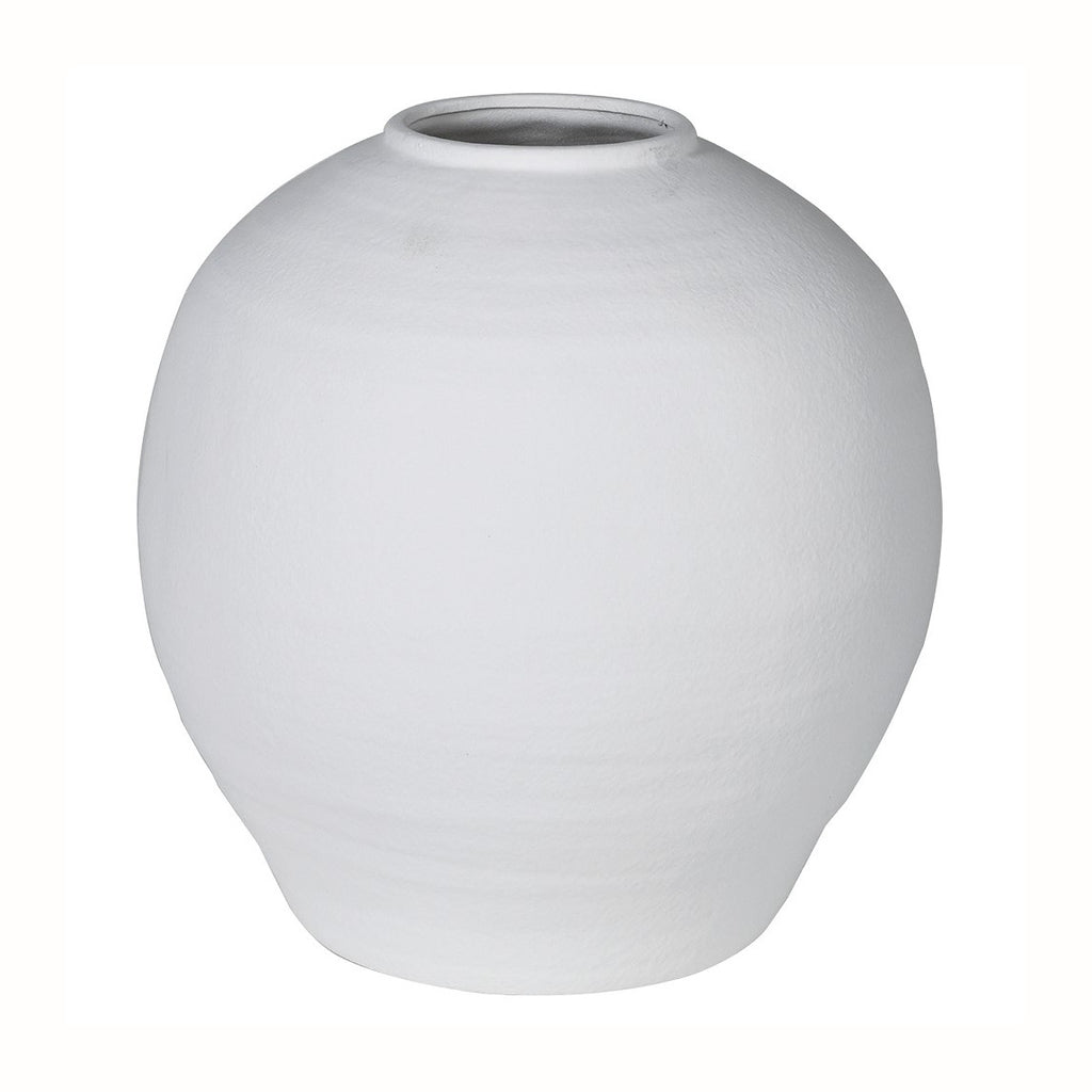 coach house round ceramic large white vase