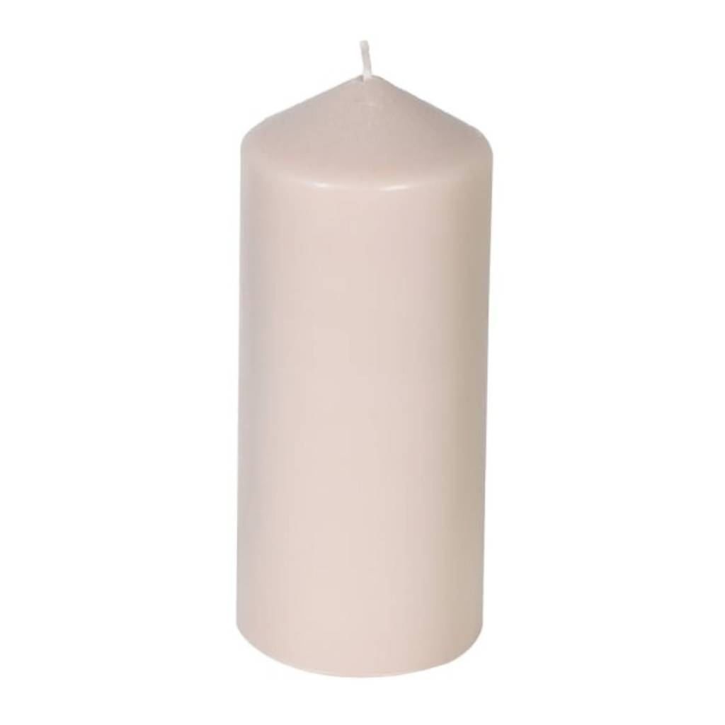 taupe pillar candle