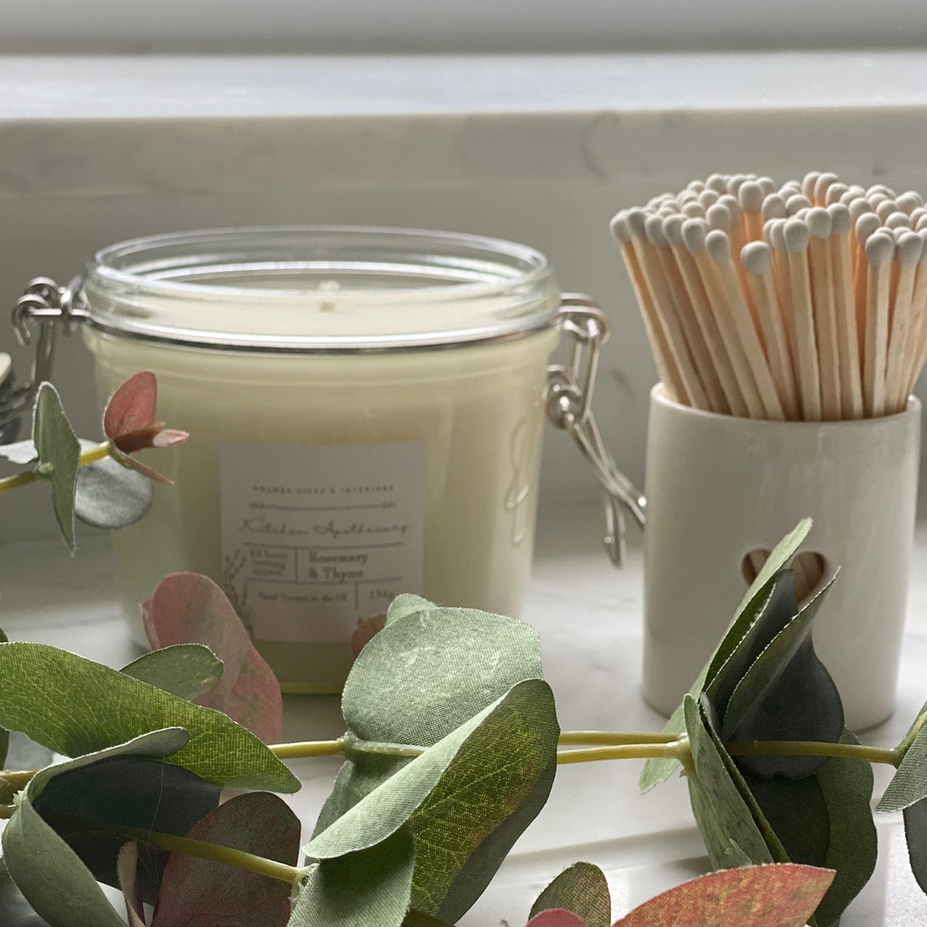holmes kitchen apothecary natural wax candle rosemary and thyme