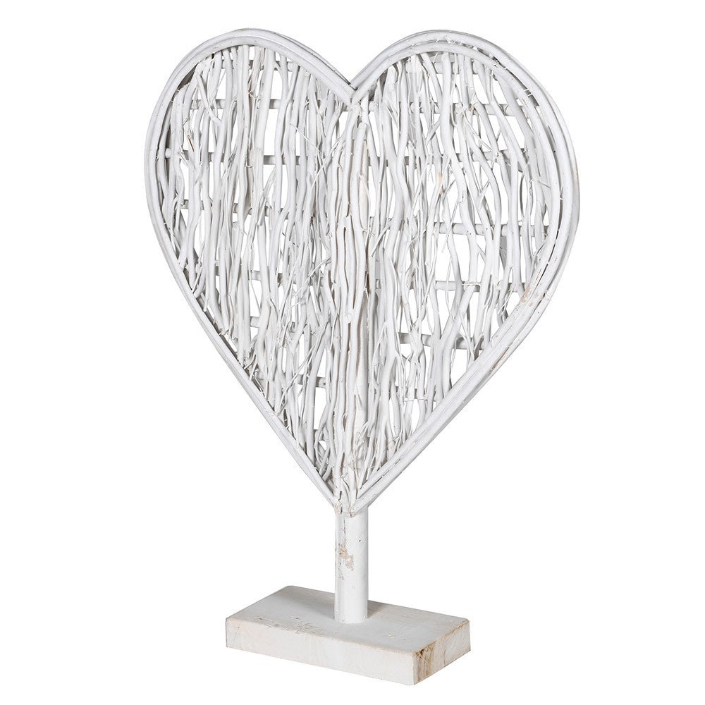 white willow heart on a stand